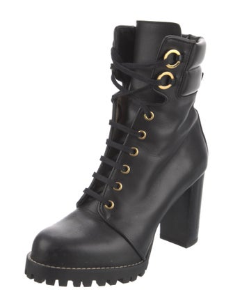 Stuart Weitzman Leather Combat Boots