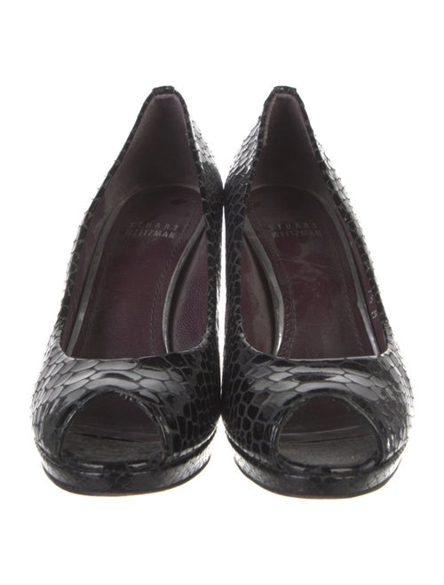 Stuart Weitzman Embossed Leather Pumps