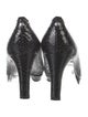 Stuart Weitzman Embossed Leather Pumps