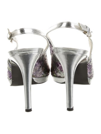 Stuart Weitzman Sequins Sequin Embellishments Slingback Pumps