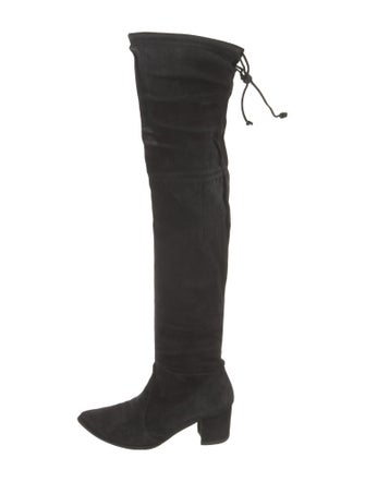 Stuart Weitzman Suede Lace-Up Boots
