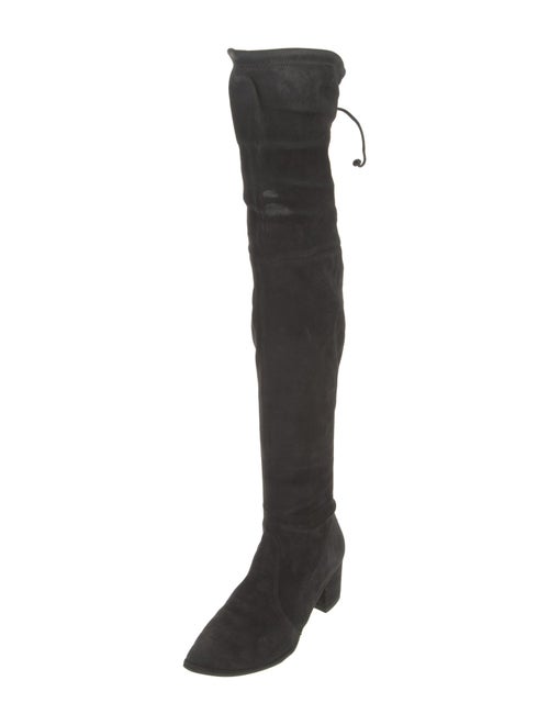 Stuart Weitzman Suede Lace-Up Boots