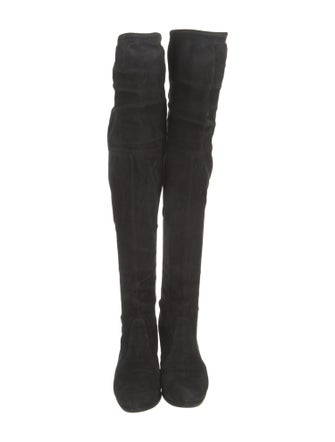 Stuart Weitzman Suede Lace-Up Boots