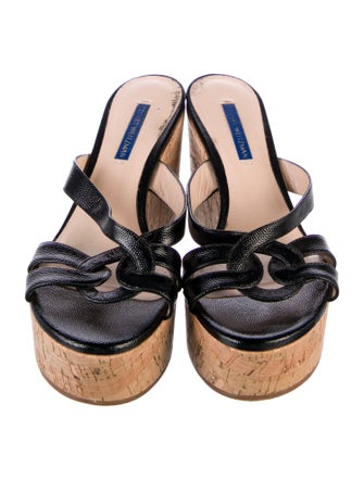 Stuart Weitzman Patent Leather Slides