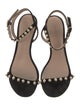 Stuart Weitzman Suede Beaded Accents Slingback Sandals