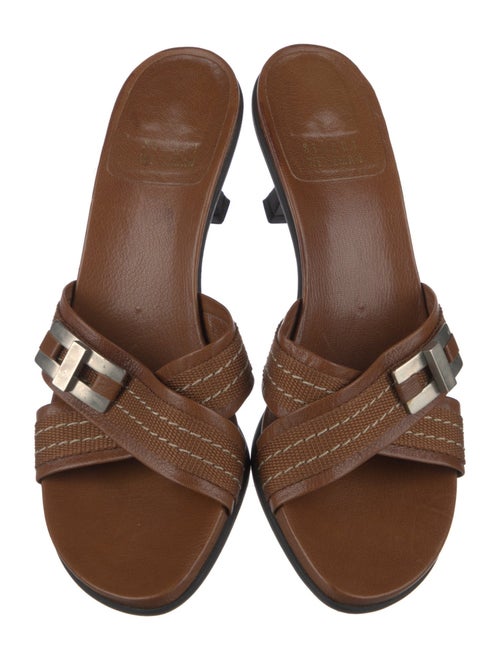 Stuart Weitzman Leather Slides