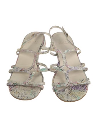 Stuart Weitzman Snakeskin Animal Print Gladiator Sandals