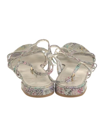 Stuart Weitzman Snakeskin Animal Print Gladiator Sandals