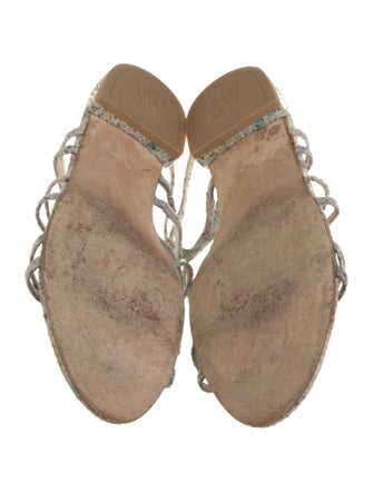 Stuart Weitzman Snakeskin Animal Print Gladiator Sandals