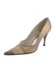 Stuart Weitzman Satin Crystal Embellishments Pumps