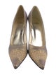 Stuart Weitzman Satin Crystal Embellishments Pumps