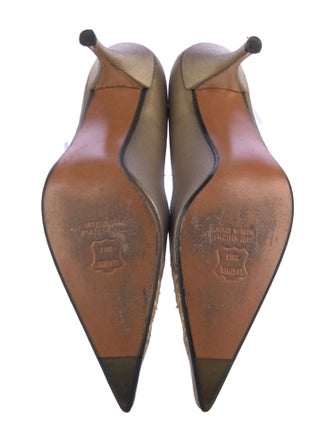 Stuart Weitzman Satin Crystal Embellishments Pumps