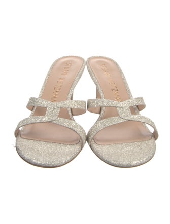 Stuart Weitzman Glitter Slides