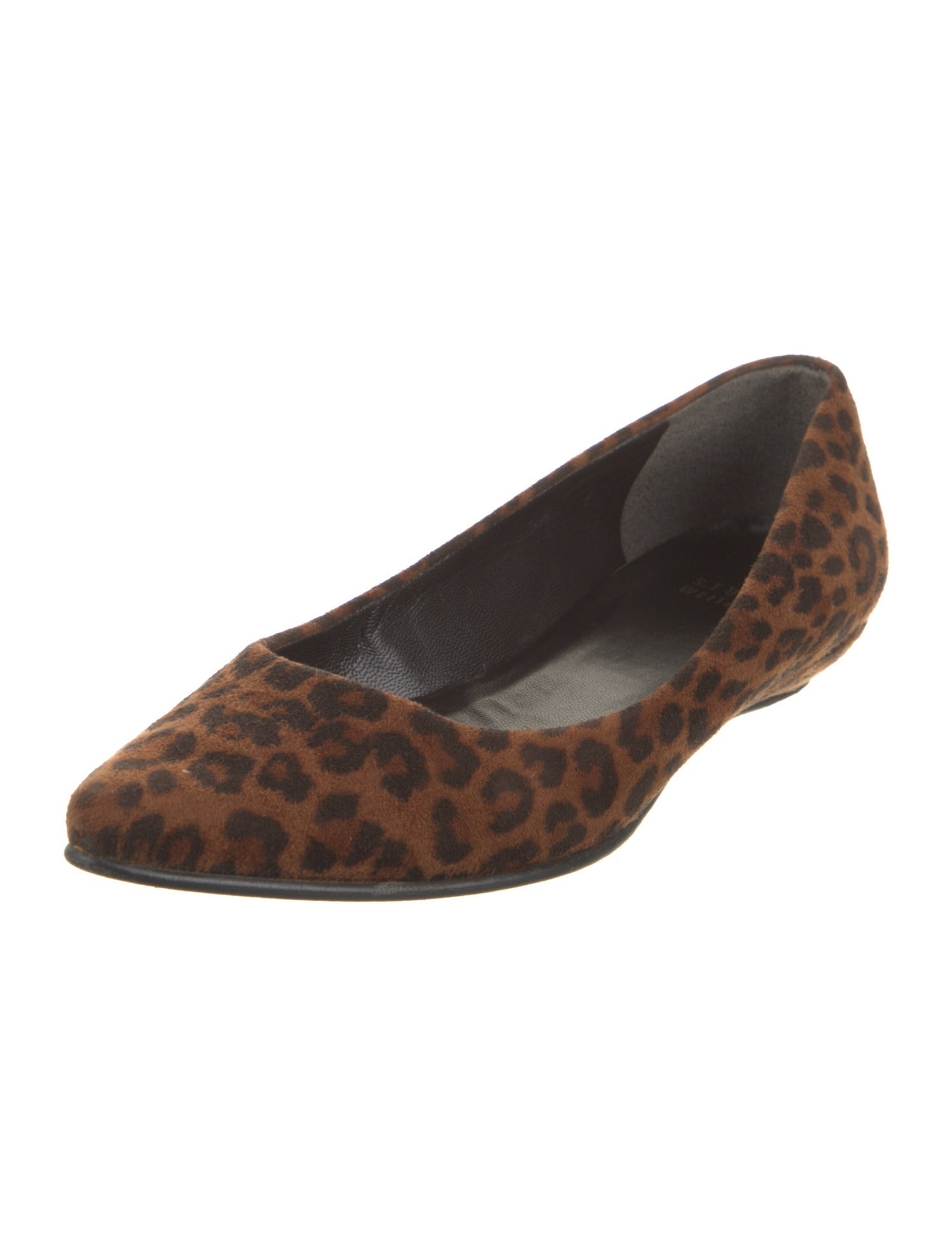 Stuart Weitzman Suede Animal Print Flats