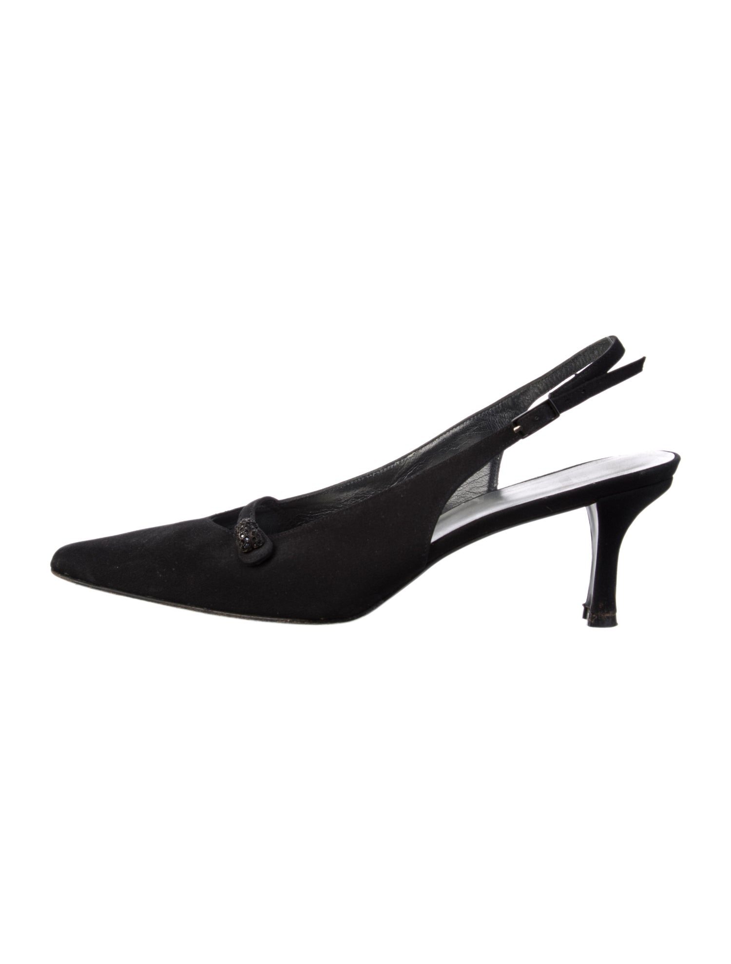 Stuart Weitzman Satin Slingback Pumps
