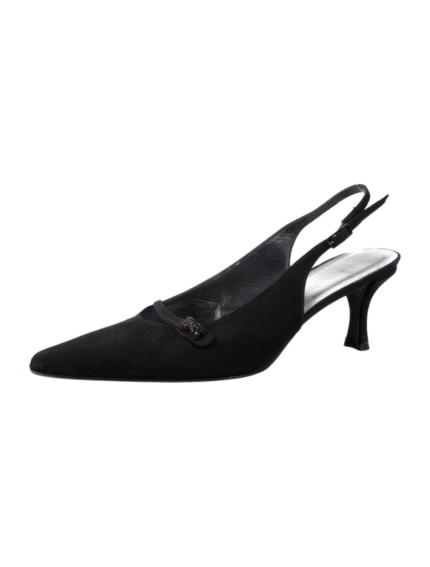 Stuart Weitzman Satin Slingback Pumps
