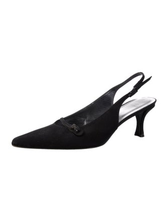 Stuart Weitzman Satin Slingback Pumps