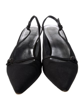 Stuart Weitzman Satin Slingback Pumps