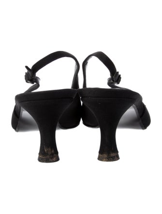 Stuart Weitzman Satin Slingback Pumps