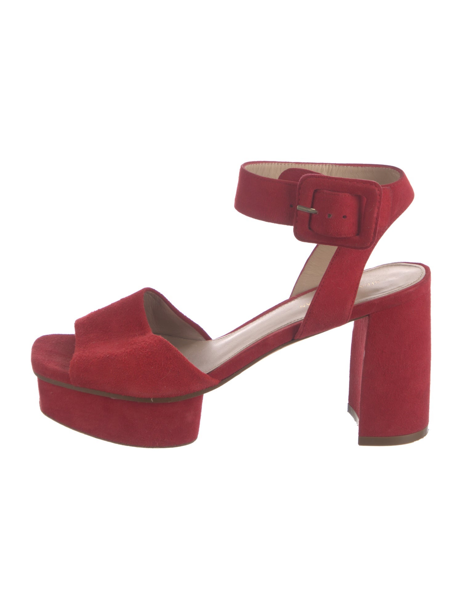 Stuart Weitzman Suede Cutout Accent Sandals