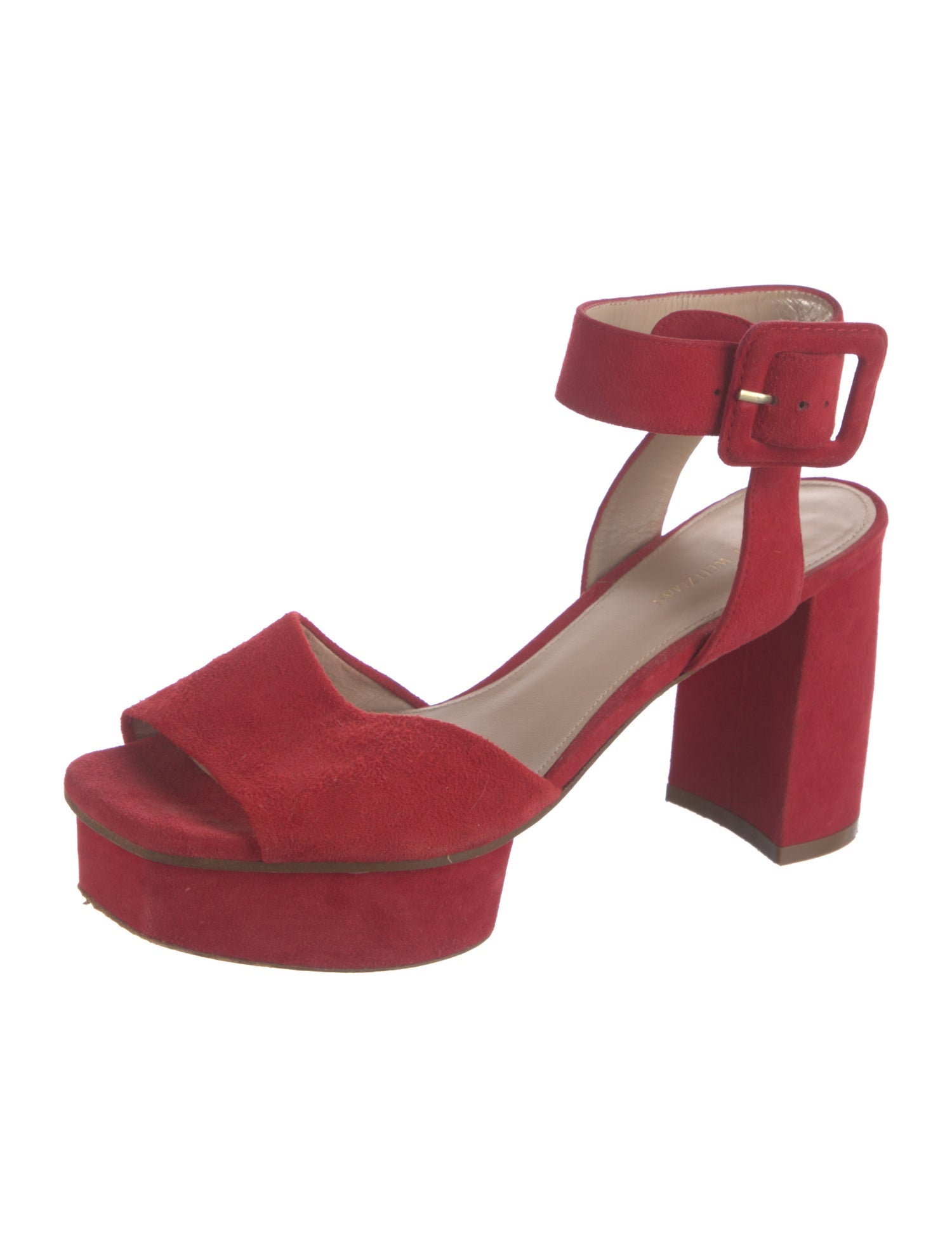 Stuart Weitzman Suede Cutout Accent Sandals