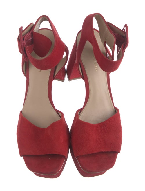 Stuart Weitzman Suede Cutout Accent Sandals