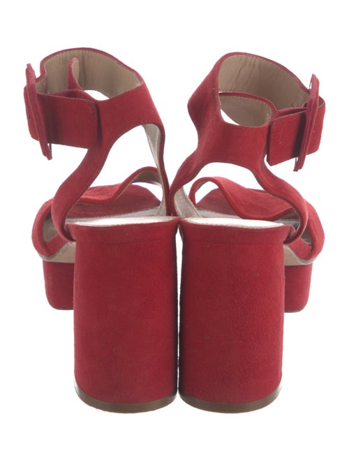 Stuart Weitzman Suede Cutout Accent Sandals