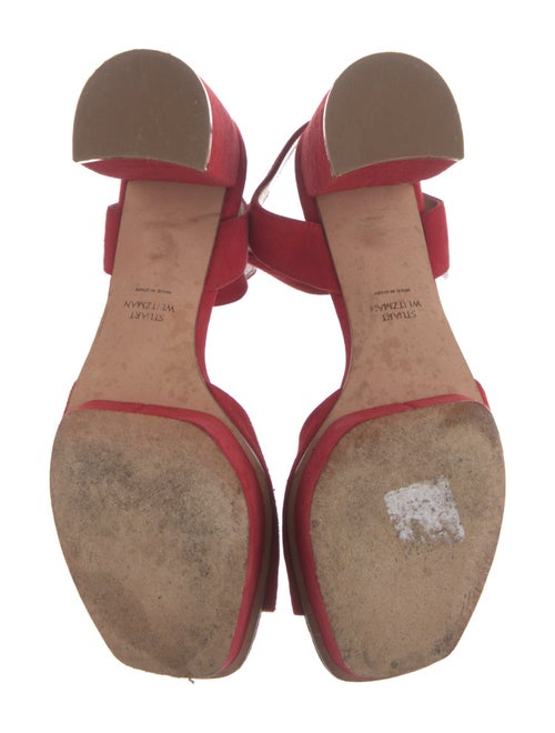 Stuart Weitzman Suede Cutout Accent Sandals