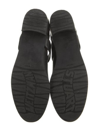 Stuart Weitzman Leather Moto Boots