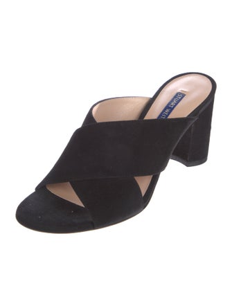 Stuart Weitzman Suede Slides