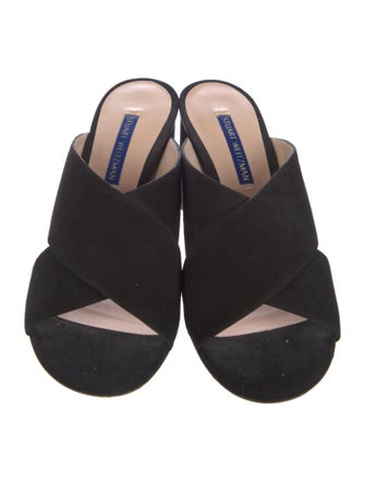 Stuart Weitzman Suede Slides