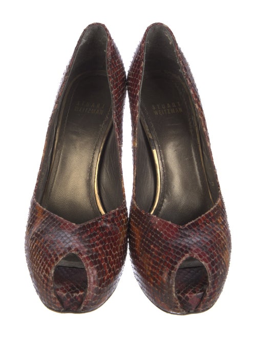 Stuart Weitzman Leather Animal Print Pumps