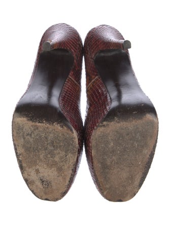 Stuart Weitzman Leather Animal Print Pumps