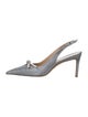 Stuart Weitzman Glitter Crystal Embellishments Slingback Pumps