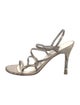 Stuart Weitzman Leather Animal Print Slingback Sandals