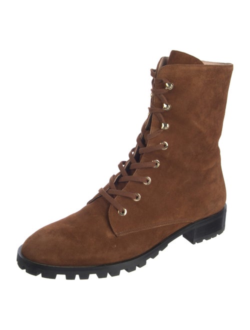 Stuart Weitzman Suede Combat Boots