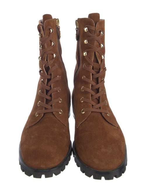 Stuart Weitzman Suede Combat Boots