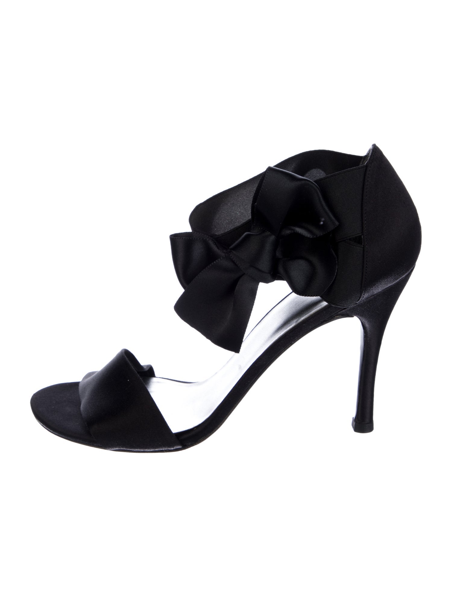 Stuart Weitzman Satin Bow Accents Sandals