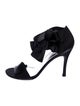 Stuart Weitzman Satin Bow Accents Sandals