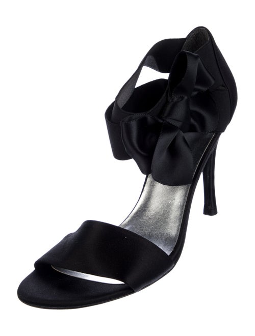 Stuart Weitzman Satin Bow Accents Sandals