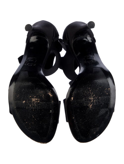 Stuart Weitzman Satin Bow Accents Sandals