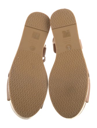 Stuart Weitzman Leather Cutout Accent Slingback Sandals