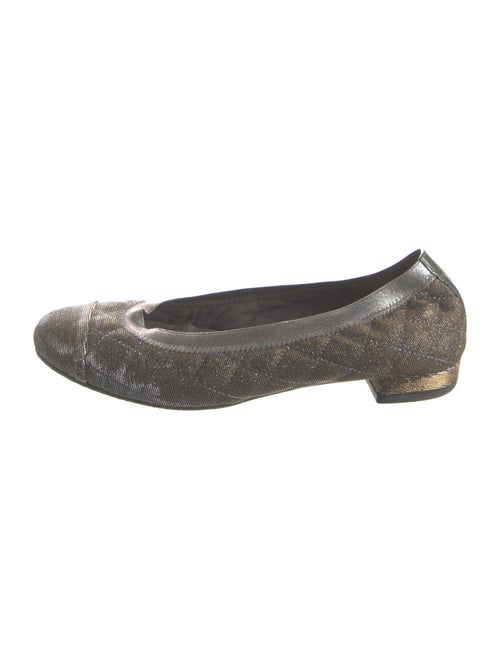 Stuart Weitzman Animal Print Glitter Accents Ballet Flats