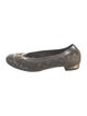 Stuart Weitzman Animal Print Glitter Accents Ballet Flats