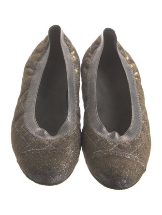Stuart Weitzman Animal Print Glitter Accents Ballet Flats