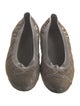 Stuart Weitzman Animal Print Glitter Accents Ballet Flats