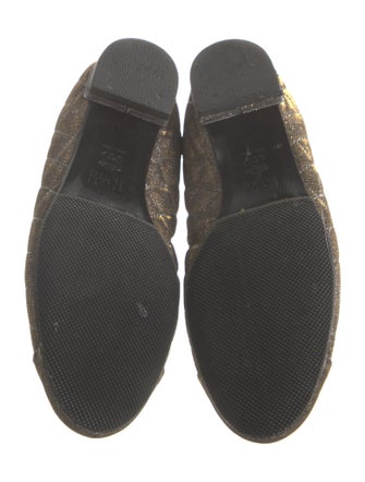 Stuart Weitzman Animal Print Glitter Accents Ballet Flats