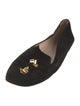 Stuart Weitzman Suede Studded Accents Loafers