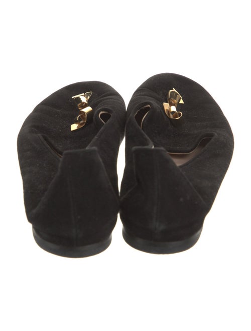 Stuart Weitzman Suede Studded Accents Loafers