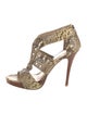 Stuart Weitzman Snakeskin Animal Print Sandals